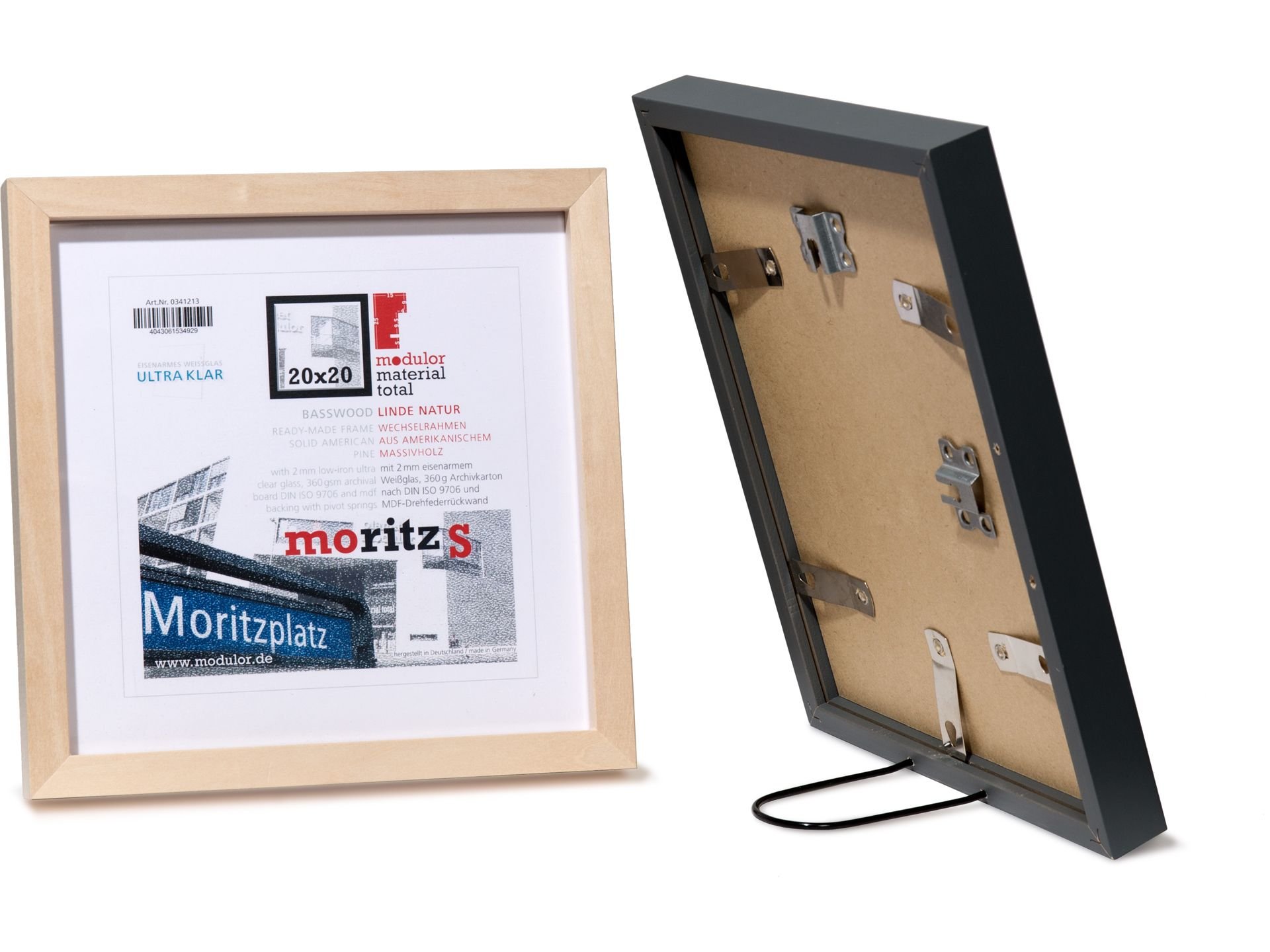 Wechselrahmen Holz Moritz S 30 x 40 cm, schwarz