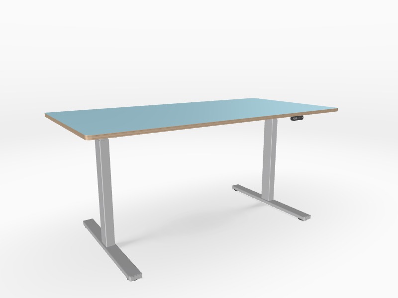 T Tisch mit Linoleum-Tischplatte T Tisch mit Linoleum-Tischplatte