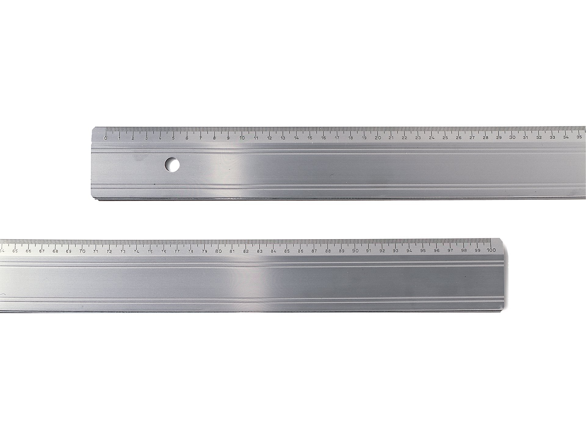 Alu-Schneidelineal mit Stahlkante