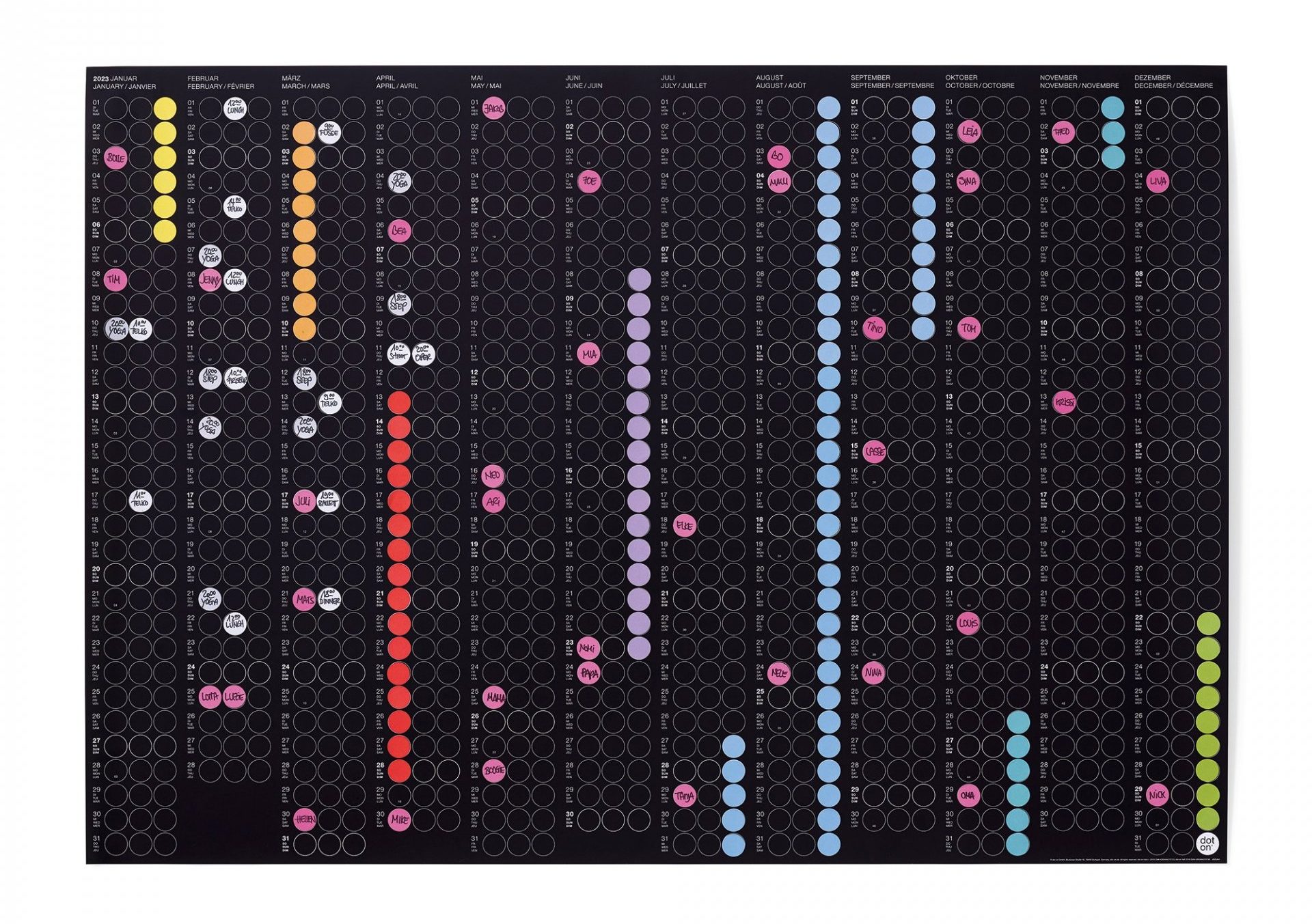 dot on Jahresplaner Querformat dot on Jahresplaner Querformat