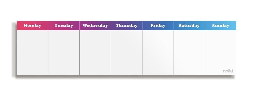 Nolki Mini-Wochenplaner Spectrum Nolki Mini-Wochenplaner Spectrum