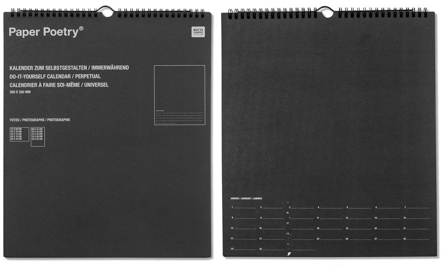 Paper Poetry Dauerkalender zum Selbstgestalten Paper Poetry Dauerkalender zum Selbstgestalten