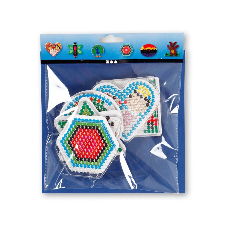 Steckplatte für Bügelperlen, Set