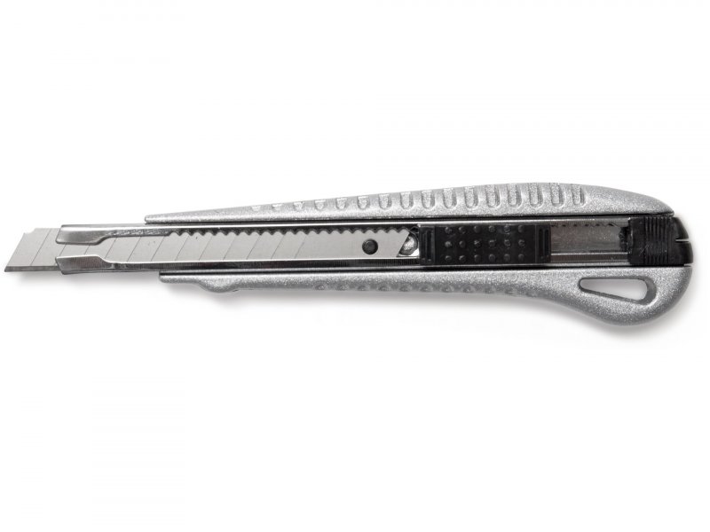Ecobra Cutter Metall, für 9 mm Klingen Auto Stop Ecobra Cutter Metall, für 9 mm Klingen Auto Stop