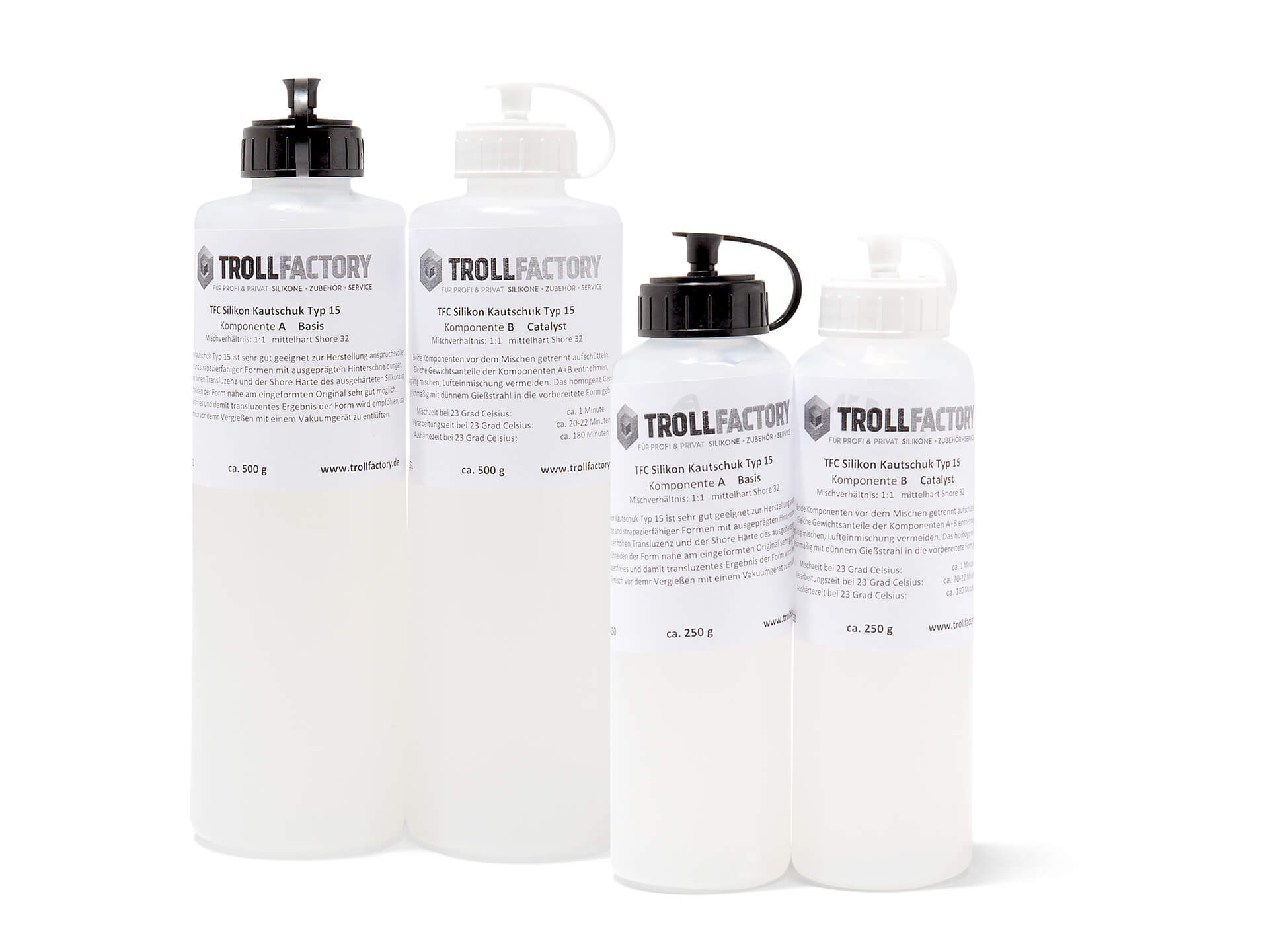 TFC Silikon Kautschuk Typ 15 transluzent Produkthinweis: TFC Silikon Kautschuk Typ 15 transluzent