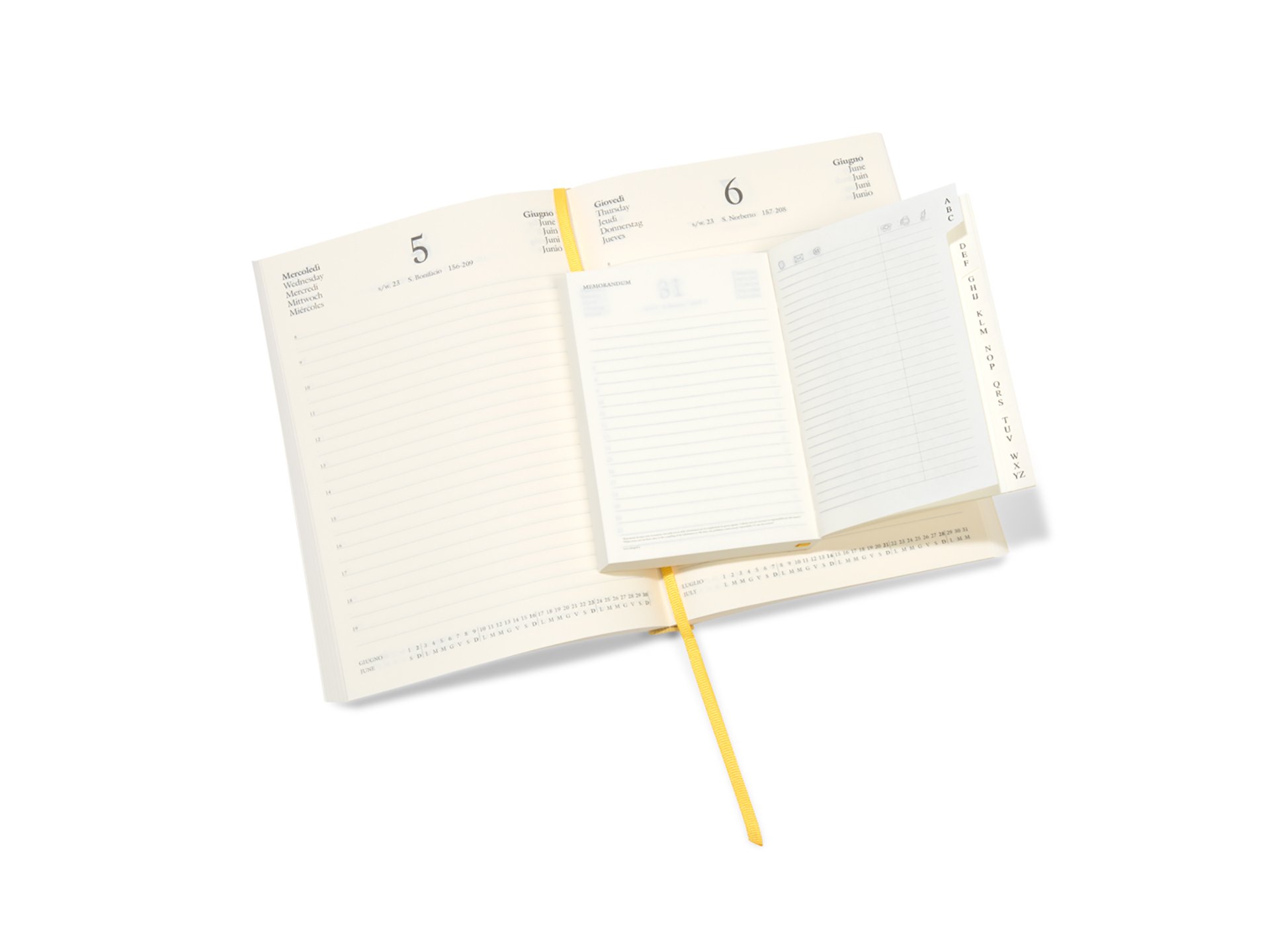 Buchblock Tageskalender Spezial-Doppelklebeband, transparent