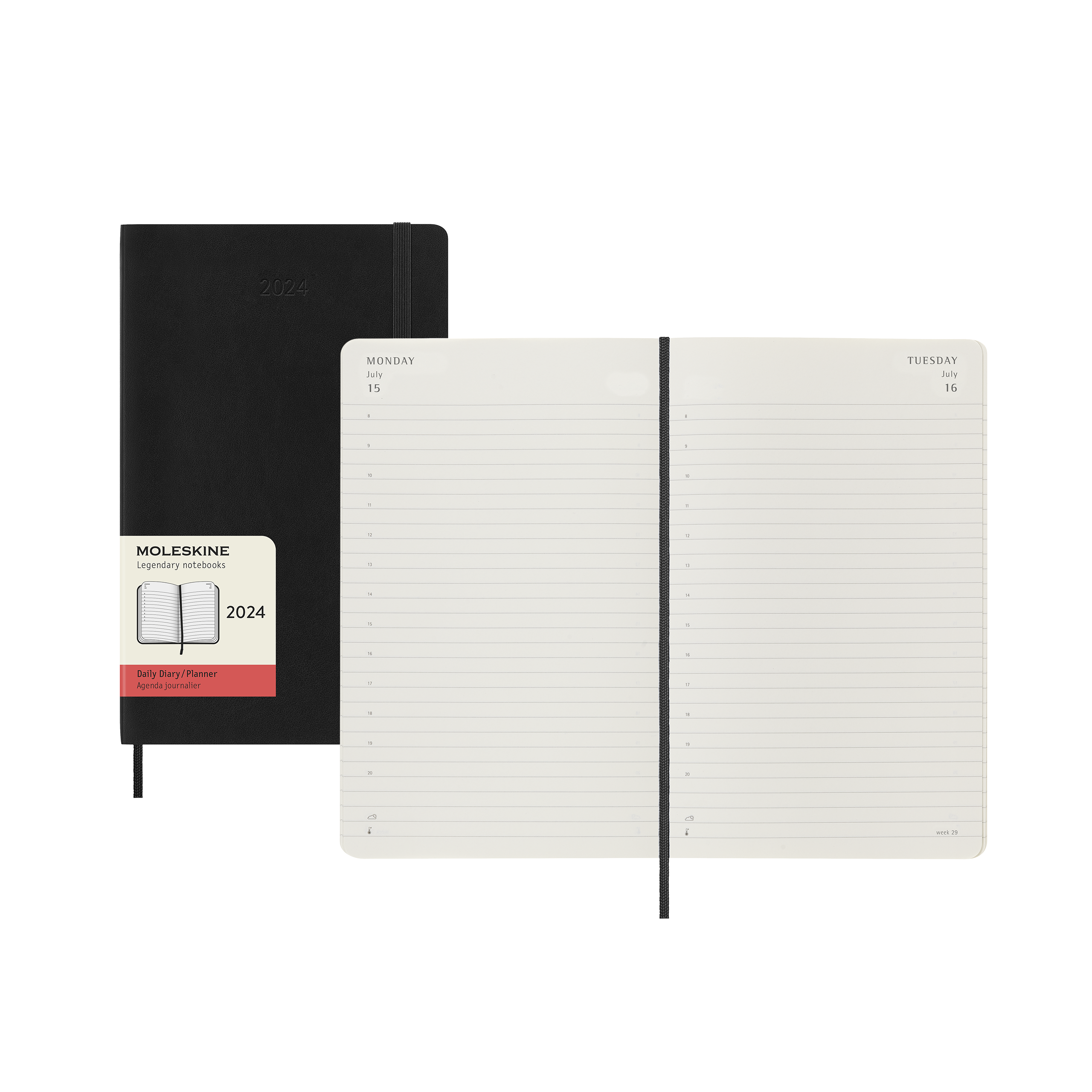 Moleskine Tageskalender Acrylglas XT Quadratstab, farblos