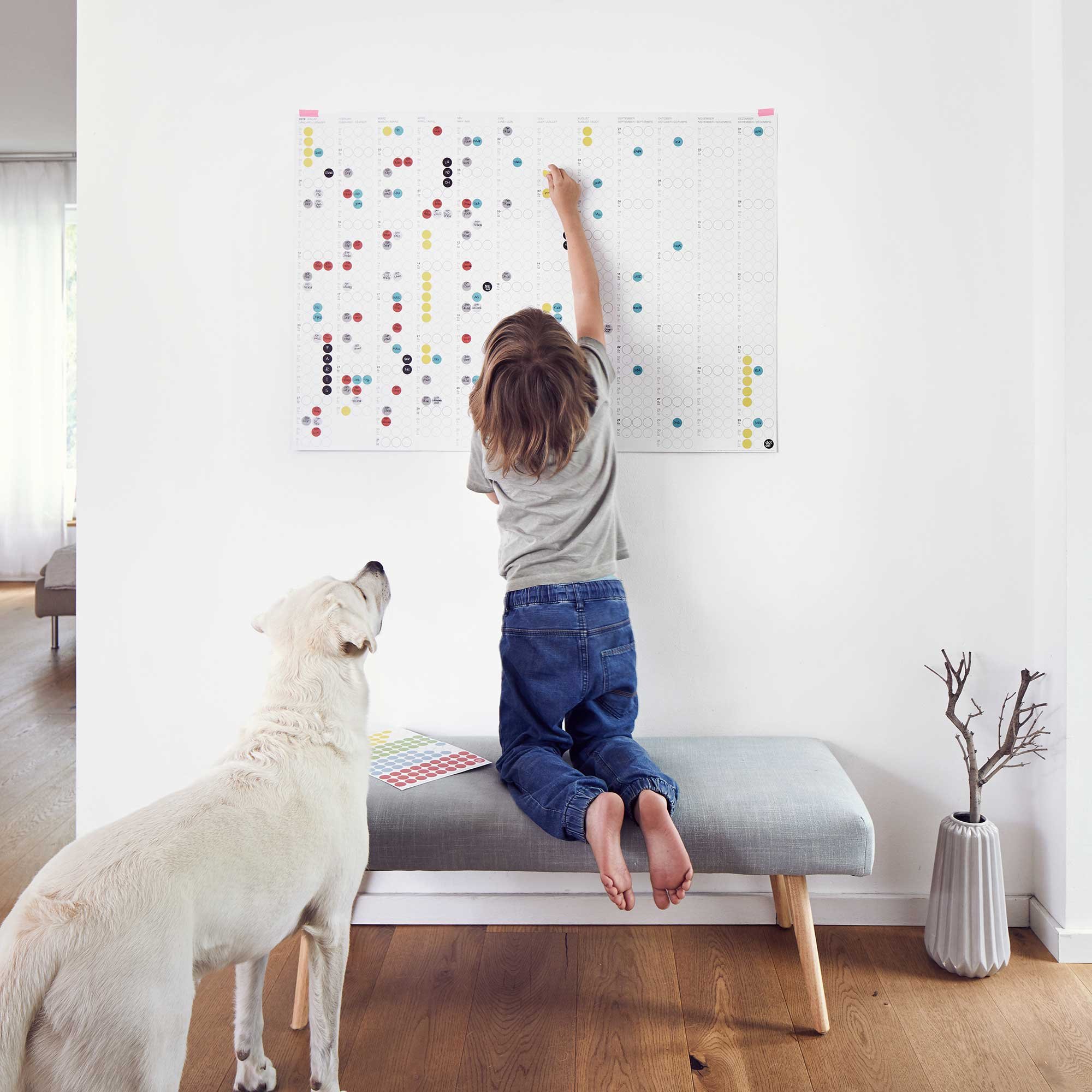 dot on Familien-Wandplaner dot on Jahresplaner Querformat