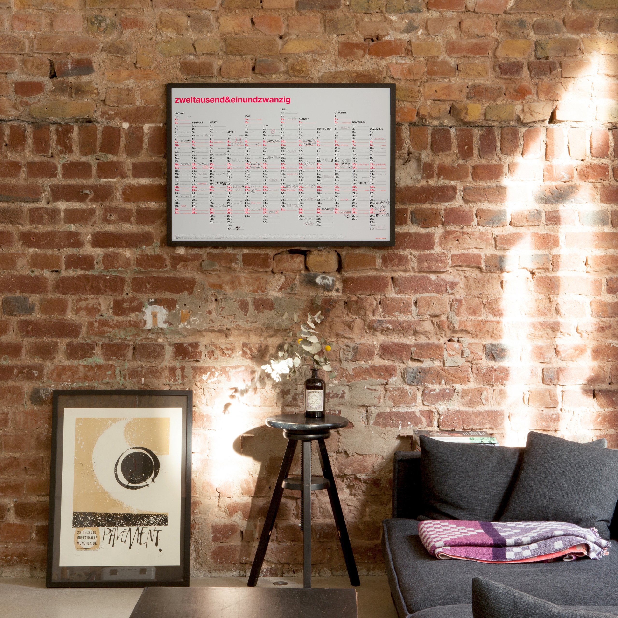 rikiki Wandplaner dot on Jahresplaner Querformat