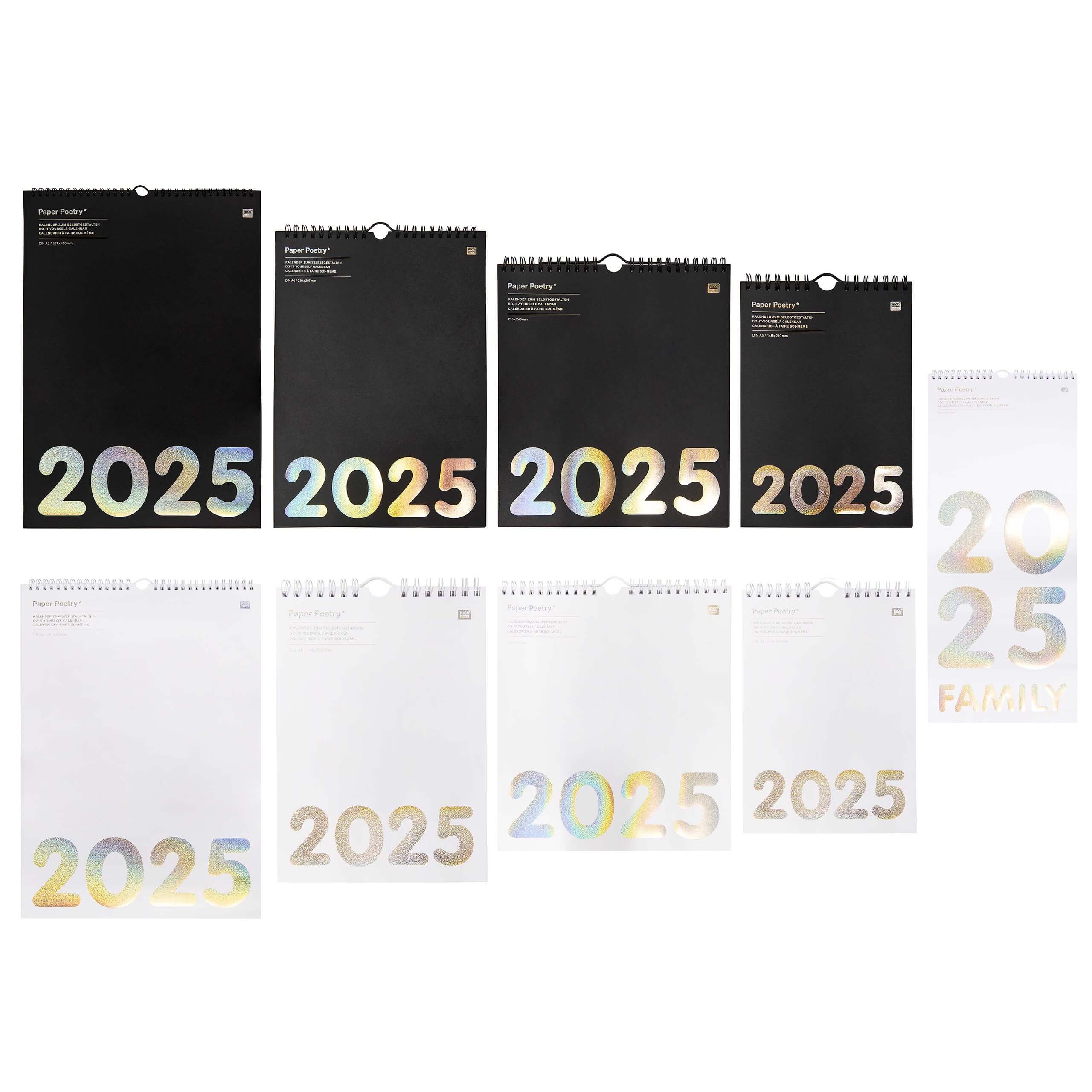 Bastelkalender Paper Poetry zum Selbstgestalten Marco Rahmenloser Glasbildhalter