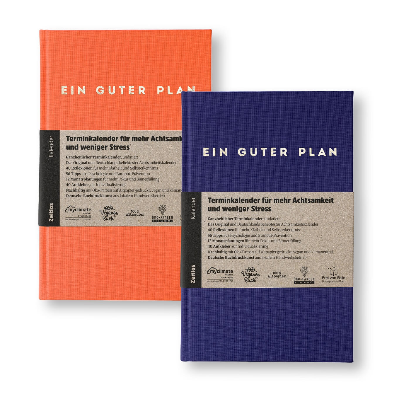Wochenplaner Ein guter Plan undatiert Wochenkalender Ein guter Plan, Leineneinband