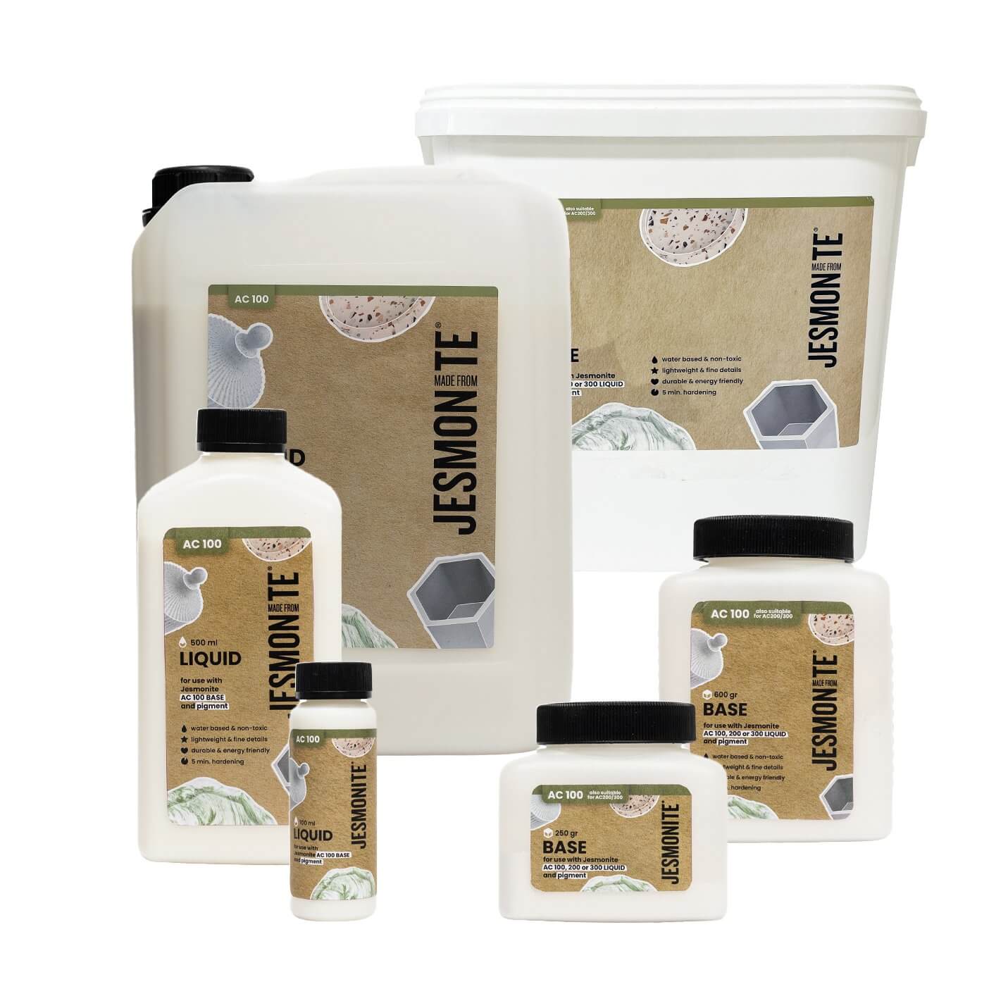 Jesmonite AC 100 Acryl Gieß- und Laminierharz Produkthinweis: TFC Silikon Kautschuk Typ 15 transluzent